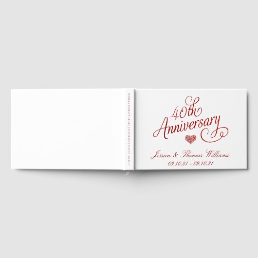 40th Ruby Wedding Anniversary Gastenboek (Volledig)