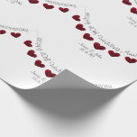 40th Ruby Wedding Jubileum gepersonaliseerd papier<br><div class="desc">Modern 40th Ruby Wedding Jubileum gepersonaliseerd, wit inpakpapier met rood hart bunting ontwerp. De perfecte cadeauverpakking voor koppels die hun Ruby-Jubileum vieren na veertig jaar huwelijk. Gebruik de personaliseerknop om de namen van de man en vrouw, evenals de trouwdata te wijzigen naar die van het gelukkige paar op het papier....</div>