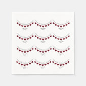 40th Ruby Wedding Jubileum gepersonaliseerde serve Servet (Voorkant)