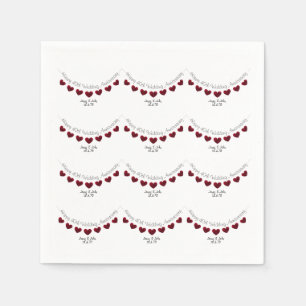 40th Ruby Wedding Jubileum gepersonaliseerde serve Servet