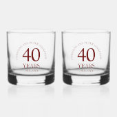 40th Ruby Wedding Jubileum Signature Script Whisky Glas (Voorkant)