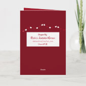 40th Ruby Wedding Jubileum taart bedankt Kaart (Achterkant)