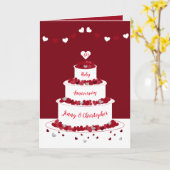 40th Ruby Wedding Jubileum taart bedankt Kaart (Gele Bloem)