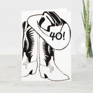 "40th" VERJAARDAG LAND WESTERNE STIJL Kaart