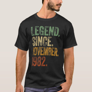 40th Verjaardag November Geboren 40 Jaar Legende S T-shirt