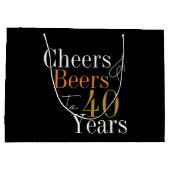 40th Verjaardag Proost en Beers Feestgunst Groot Cadeauzakje (Achterkant)