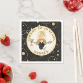 40th Verjaardag Toast Zwart Goud Grappig voor Haar Servet (Insitu)