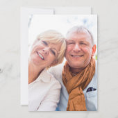 40th Wedding Anniversary Greenery Floral Photo Kaart (Achterkant)