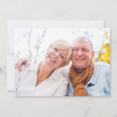 40th Wedding Anniversary Greenery Floral Photo Kaart (Achterkant)