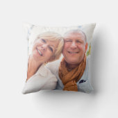 40th Wedding Anniversary Greenery Floral Photo Kussen (Achterkant)