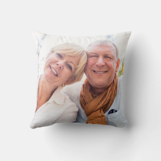 40th Wedding Anniversary Greenery Floral Photo Kussen (Achterkant)