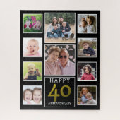 40th Wedding Jubileum 10 Foto Collage Legpuzzel (Verticaal)