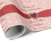 40th Wedding Jubileum Design Cadeaupapier (Rol Hoek)