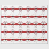 40th Wedding Jubileum Design Wrapping Paper Cadeaupapier (Vlak)