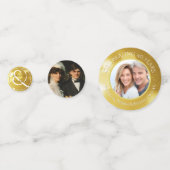40th Wedding Jubileum Foto Gold Persoonlijk Confetti (Voorkanten)