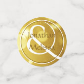 40th Wedding Jubileum Foto Gold Persoonlijk Confetti (Kleine voorkant)