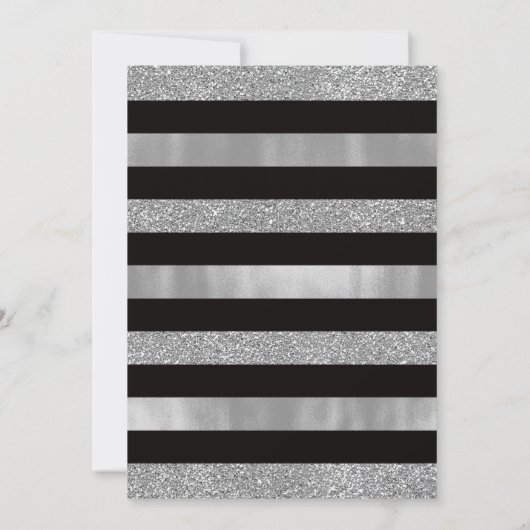 40th Wedding Jubileum Invitation, Faux Glitter Kaart (Achterkant)