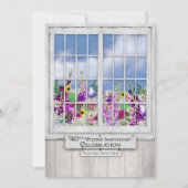 40th Wedding Jubileum INVITATION, Rustic Window Kaart (Voorkant)