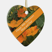 40th Wedding Jubileum Nasturtium alternatief Keramisch Ornament (Rechts)