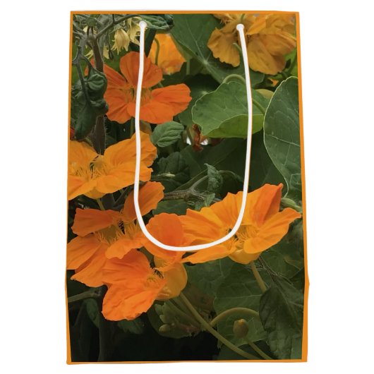 40th Wedding Jubileum Nasturtium alternatief Medium Cadeauzakje (Achterkant)