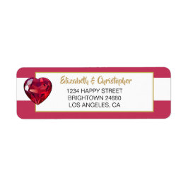 40th Wedding Jubileum Ruby Gold Wedding Address Etiket