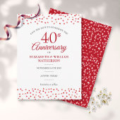 40th Wedding Jubileum Ruby Hartelijk sparen de Dat Briefkaart