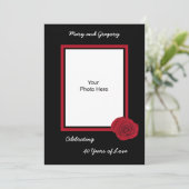 40th Wedding Jubileum Uitnodiging Foto (Staand voorkant)