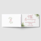 40th Wedding Ruby Anniversary Floral Greenery Gastenboek (Volledig)