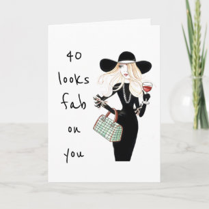 **40th & YOU ARE FABULOUS** ALTIJD! VERJAARDAG KAA Kaart