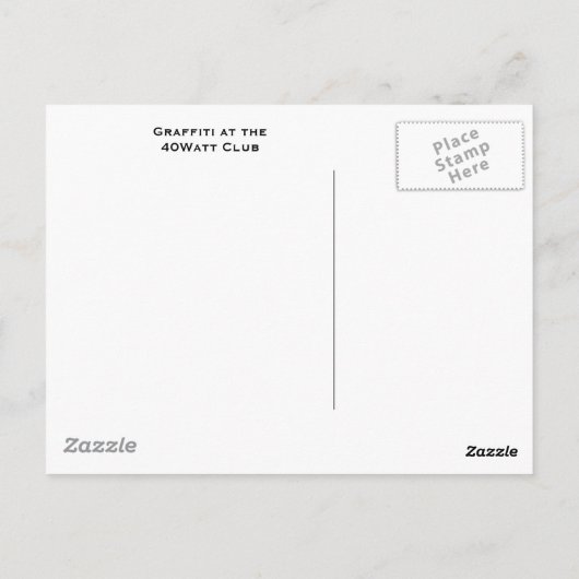 40Watt Club Briefkaart (Achterkant)