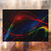 40x28 Abstract Wave Partial Transparent Design Raamsticker (Vel 2)