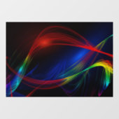 40x28 Abstract Wave Partial Transparent Design Raamsticker (Vel)