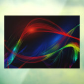 40x28 Abstracte Golf Deels Transparant Ontwerp Raamsticker (Vel 3)