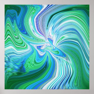 40x40 grote afdrukken in de blauwenblauwe engel poster