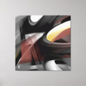 40x40" Trend Abstract Art Black White Powdery Canvas Afdruk (Voorkant)