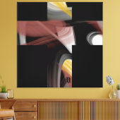 40x40" Trend Abstract Art Black White Powdery Canvas Afdruk (Insitu (Woonkamer))