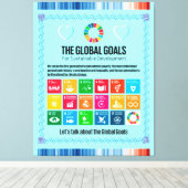 40x51-inch megacanvas met SDG's: laten we praten o Canvas Afdruk (Insitu (Houten vloer))