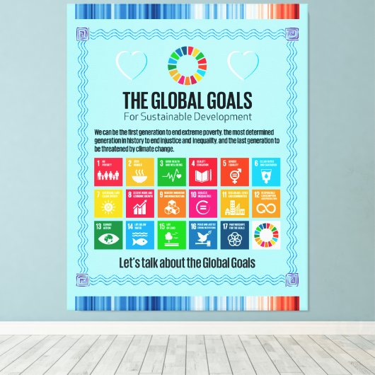 40x51-inch megacanvas met SDG's: laten we praten o Canvas Afdruk (Insitu (Houten vloer))