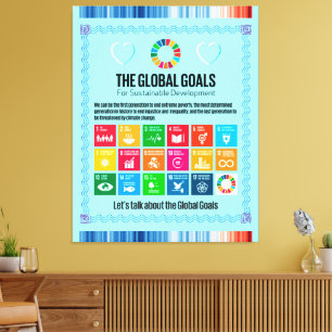 40x51-inch megacanvas met SDG's: laten we praten o Canvas Afdruk