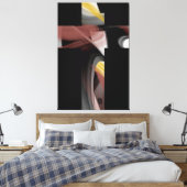 40x60" Trend Abstract Art Black White Powdery Canvas Afdruk (Insitu (Slaapkamer))