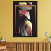 40x60" Trend Abstract Art Black White Powdery Canvas Afdruk (Insitu (Woonkamer))