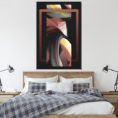 40x60" Trend Abstract Art Black White Powdery Canvas Afdruk (Insitu (Slaapkamer))