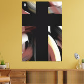 40x60" Trend Abstract Art Black White Powdery Canvas Afdruk (Insitu (Woonkamer))