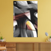 40x60" Trend Abstract Art Black White Powdery Canvas Afdruk (Insitu (Woonkamer))