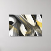 40x60"Trend Abstract Kunstcanvas Zwart Wit Goud Canvas Afdruk (Voorkant)