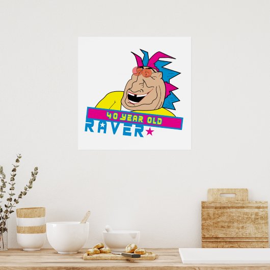 40yraver-Poster Poster (Keuken)