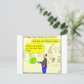 410 higgsboson in de Cartoon van de kerk Briefkaart (Staand voorkant)