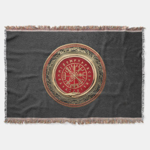 [410] Vegvisir - Viking Gold Magic Runass Deken