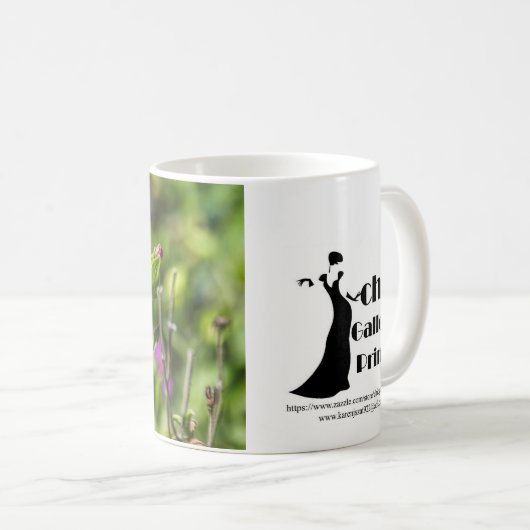 4111-Pink Flower Mok (Voorkant rechts)