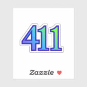 411 Angel Number Growth Sticker (Vel)